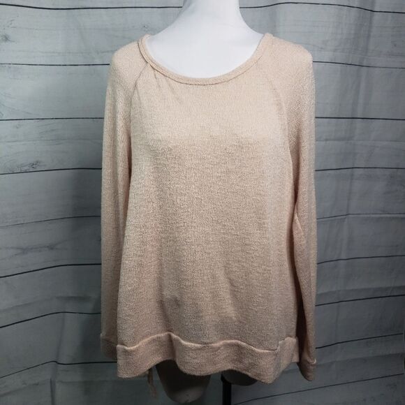 Bar III lightweight soft pink loose knit sweater - Picture 1 of 6